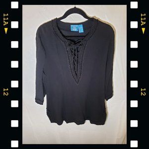 Black XL tunic by Blue Island New York
